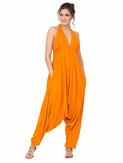 likemary Harem Jumpsuit Halter Hareem Summer All in One Romper for Women