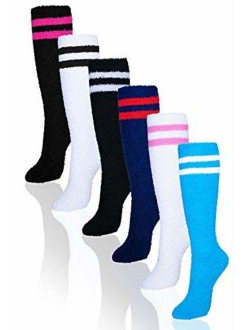 Basico Fuzzy Cozy Socks Plush Microfiber Crew Socks Set