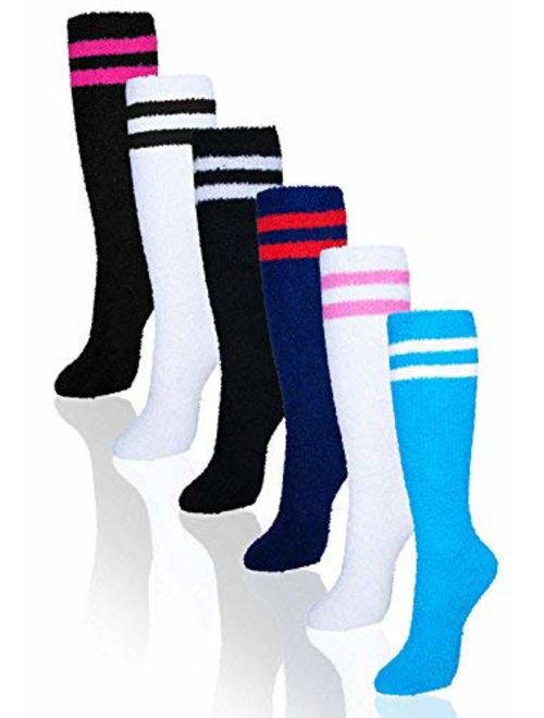 Basico Fuzzy Cozy Socks Plush Microfiber Crew Socks Set