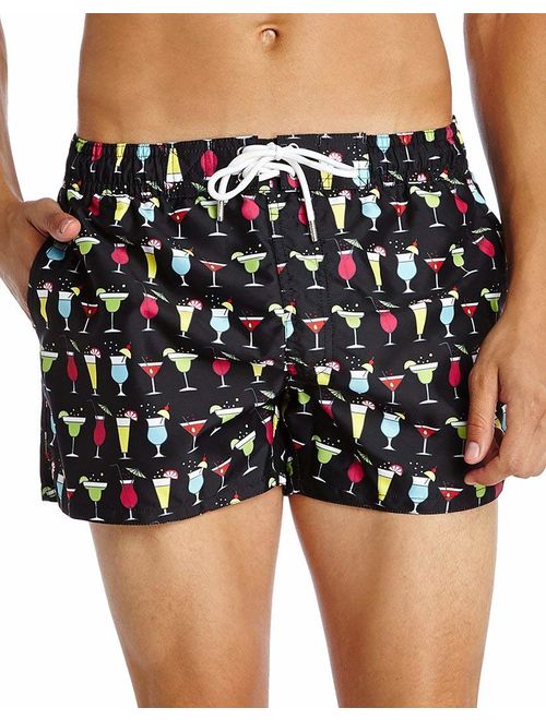 2(X)IST Men's Ibiza Block Print Swim Trunks