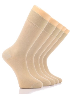 LAETAN (European Product) Elite Women's Business Casual Bamboo Socks, Crew Size, SHOE SIZE : 6-9