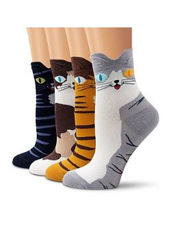 Ambielly Colorful Cute Animal Design Patterned Women's Casual Cotton Socks