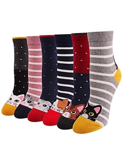 Ambielly Colorful Cute Animal Design Patterned Women's Casual Cotton Socks