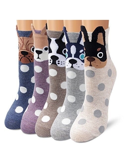 Ambielly Colorful Cute Animal Design Patterned Women's Casual Cotton Socks