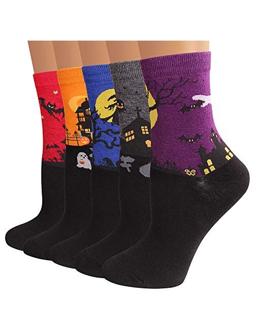 Ambielly Colorful Cute Animal Design Patterned Women's Casual Cotton Socks