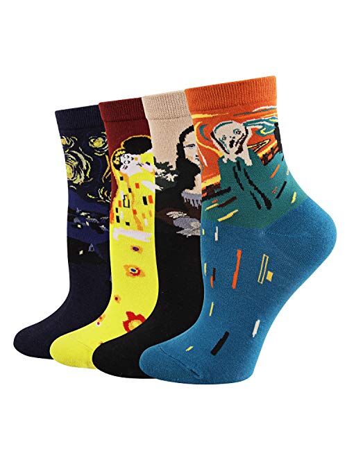 Ambielly Colorful Cute Animal Design Patterned Women's Casual Cotton Socks