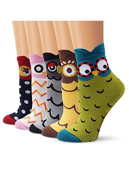 Ambielly Colorful Cute Animal Design Patterned Women's Casual Cotton Socks