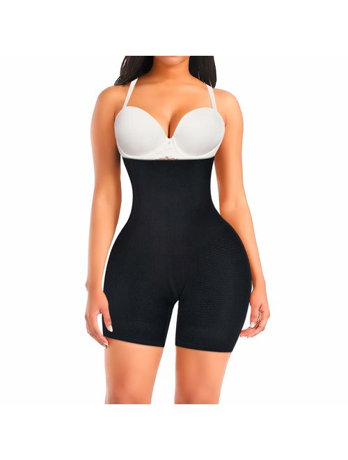 Irisnaya Shapewear for Women Tummy Control Butt Lifter High Waist Panty Compression Shorts Waist Trainer Body Shaper