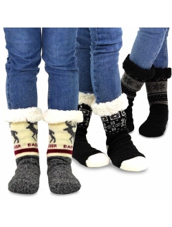 Teehee Soft Premium Thermal Double Layer Crew Socks for Women and Men 3-Pack