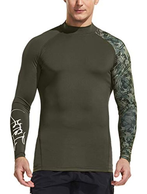 TSLA Men's UPF 50+ Long Sleeve Rashguard