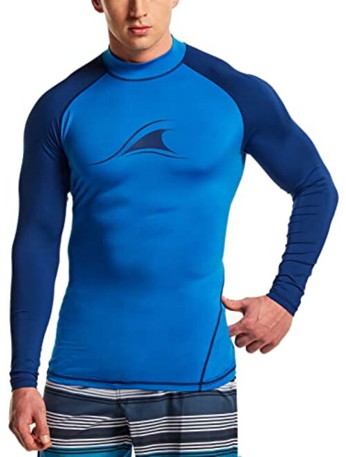 TSLA Men's UPF 50+ Long Sleeve Rashguard