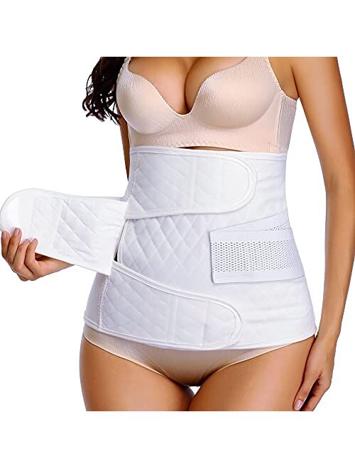 PAZ WEAN Post Belly Band Postpartum Recovery Belt Girdle Belly Binder, Cotton