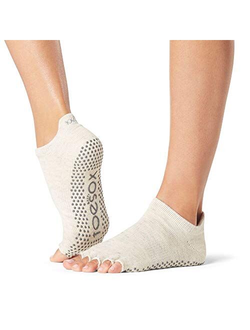 ToeSox Women's Low Rise Half Toe Grip Non-Slip for Ballet, Yoga, Pilates, Barre Toe Socks