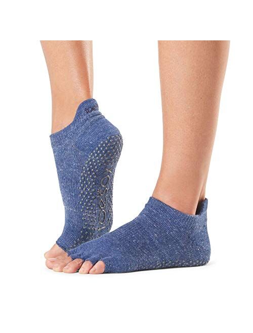 ToeSox Women's Low Rise Half Toe Grip Non-Slip for Ballet, Yoga, Pilates, Barre Toe Socks