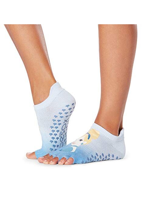 ToeSox Women's Low Rise Half Toe Grip Non-Slip for Ballet, Yoga, Pilates, Barre Toe Socks