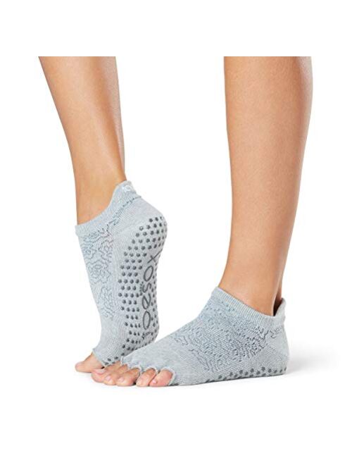 ToeSox Women's Low Rise Half Toe Grip Non-Slip for Ballet, Yoga, Pilates, Barre Toe Socks