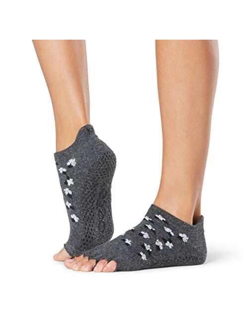 ToeSox Women's Low Rise Half Toe Grip Non-Slip for Ballet, Yoga, Pilates, Barre Toe Socks