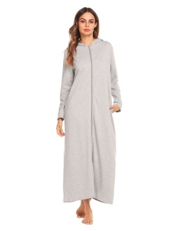 Womens Long Sleeve Sleep Shirt V-Neck Loose Nightshirt Sleepwear Nightgown Pajama PJ S-XXL