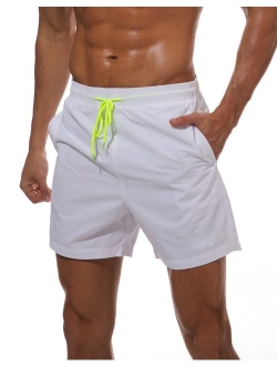 JINSHI Mens Quick Dry Beach Short Swim Trunks with Mesh Lining