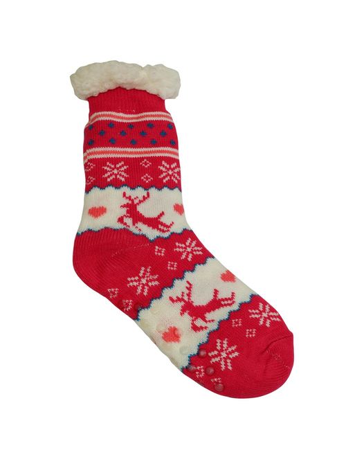 Women's Winter Warm Cozy Fuzzy Fleece Slipper Socks Christmas Gift