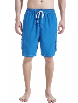 Akula Mens Beach Board Shorts Swim Trunks with Cargo Pockets