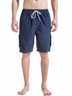 Akula Mens Beach Board Shorts Swim Trunks with Cargo Pockets