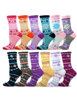 TeeHee Women's Value 12-Pack Fun Crew Socks