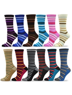 TeeHee Women's Value 12-Pack Fun Crew Socks