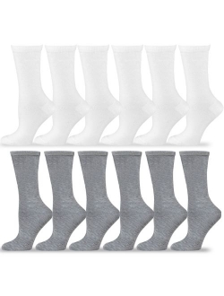 TeeHee Women's Value 12-Pack Fun Crew Socks