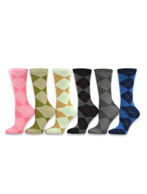 TeeHee Women's Value 12-Pack Fun Crew Socks