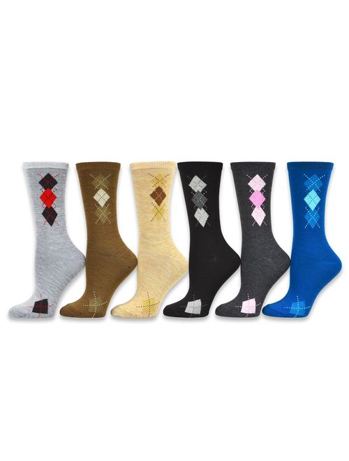 TeeHee Women's Value 12-Pack Fun Crew Socks