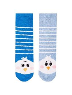 Noble Mount Women's Soft Anti-Skid Micro-Plush Winter Crew Socks