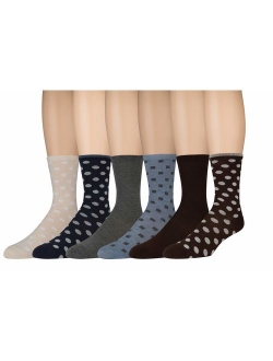 Sonoma Women's Dress Crew Socks - Solid and Patterned - 6 Pairs - Size 4-10