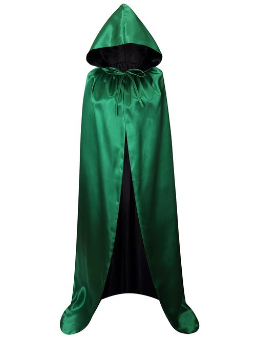 VGLOOK Unisex Christmas Halloween Witch Party Reversible Hooded Adult Vampires Cape Cloak