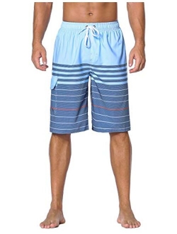 unitop Men's Swim Trunks Classic Lightweight Board Shorts with Lining