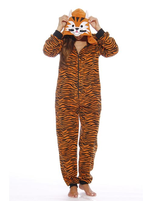 Just Love Animal Print Microfleece Adult Onesie One-Piece Pajamas