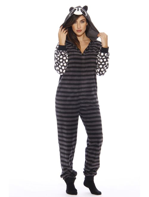 Just Love Animal Print Microfleece Adult Onesie One-Piece Pajamas