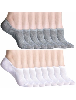 No Show Cotton Socks for Women, 3-15 Pack Thin Casual Invisible Flat Boat Line Socks