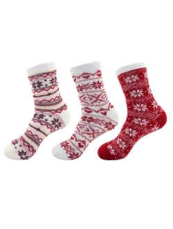 Women's Extra Thick Plush Super Soft Warm Fuzzy Cozy Home Indoor Outdoor Cabin Socks