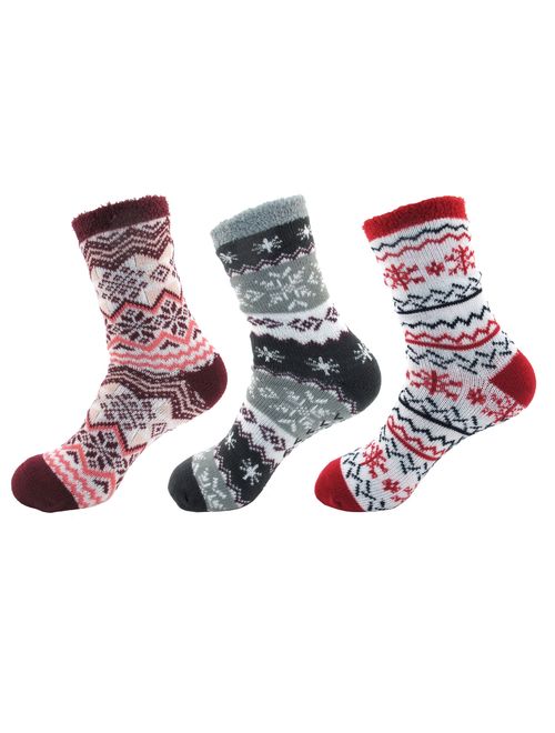 Women's Extra Thick Plush Super Soft Warm Fuzzy Cozy Home Indoor Outdoor Cabin Socks