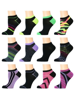 Top Step Women's No Show Athletic Socks - 12 Pack