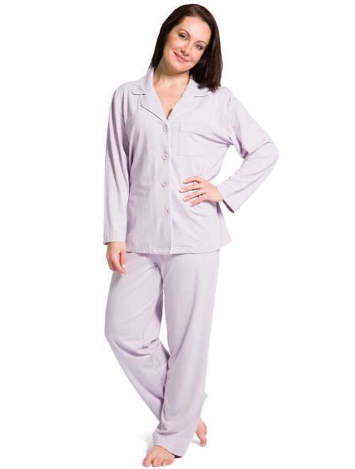 Fishers Finery Women's Ecofabric Full Length Pajama Set; Long Sleeve with Gift Box