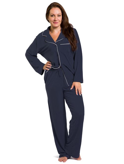 Fishers Finery Women's Ecofabric Full Length Pajama Set; Long Sleeve with Gift Box