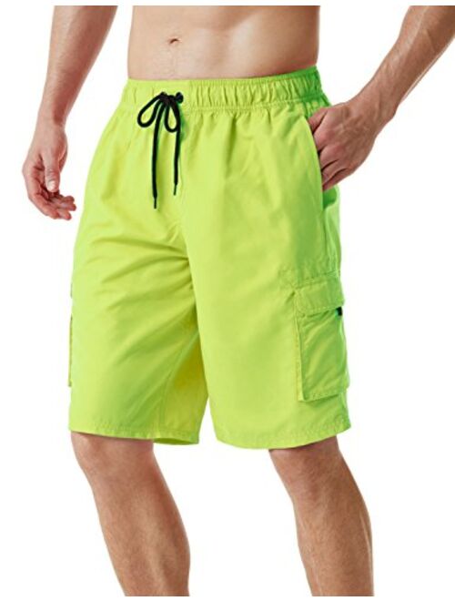 TSLA Men's 11 Inches Swimtrunks Quick Dry Water Beach