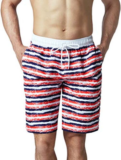 TSLA Men's 11 Inches Swimtrunks Quick Dry Water Beach