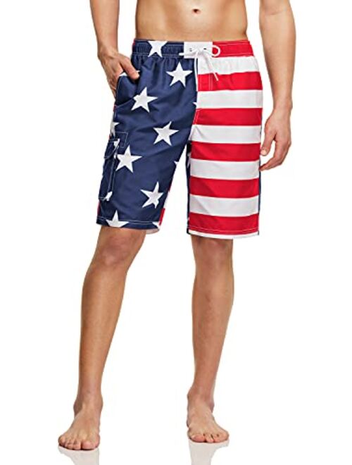 TSLA Men's 11 Inches Swimtrunks Quick Dry Water Beach