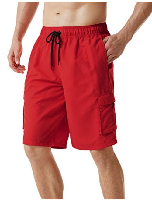 TSLA Men's 11 Inches Swimtrunks Quick Dry Water Beach