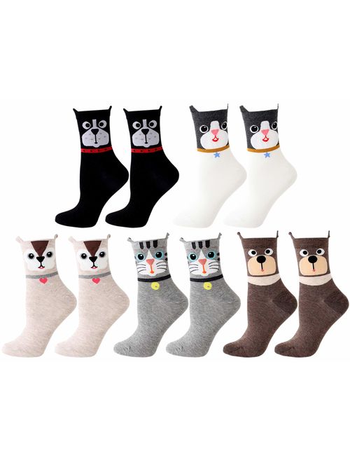 Ayliss Women Christmas Socks Warm Winter Crew Socks Holiday Slipper Socks