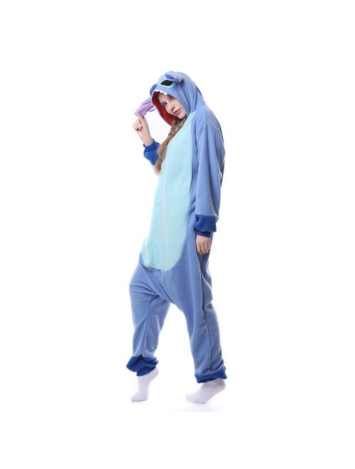 Unisex-Adult Animal Onesies Pajamas Halloween Costume Cosplay Funny Christmas Party Wear Daily Carton Outfit