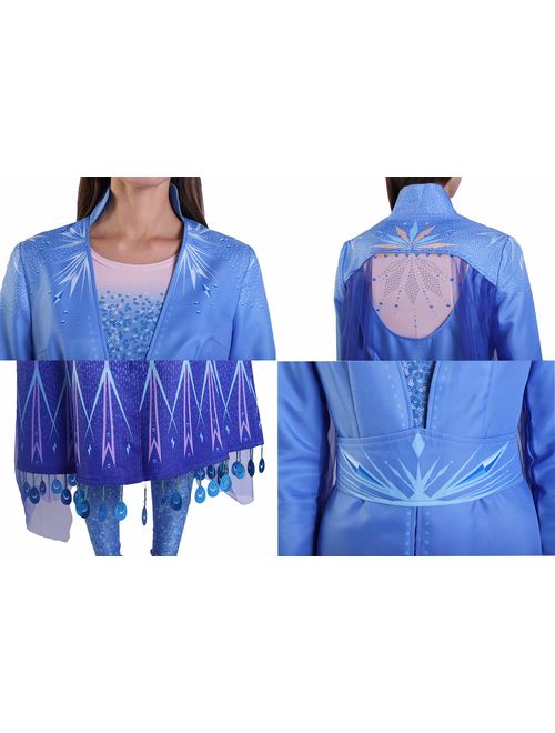 Riekinc Elsa Costume Princess Dress Cosplay Fairy Fancy Dress